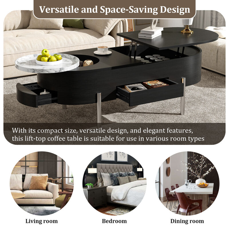 Merax Lift Top Coffee Table for Home Living Room