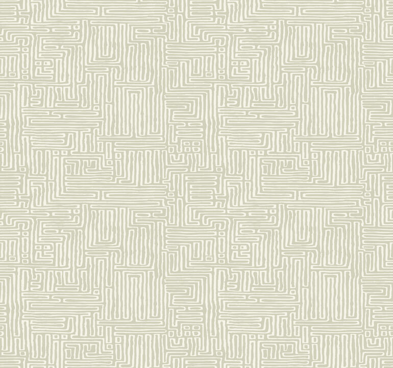 Passages Green Wallpaper