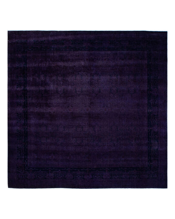 Fine Vibrance, One-of-a-Kind Handmade Area Rug  - Purple, 12' 5" x 12' 1"