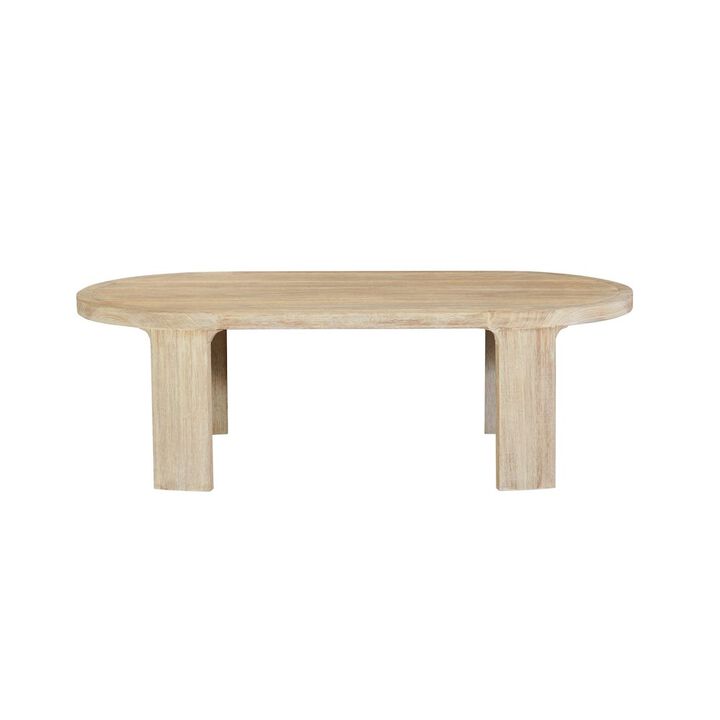 Crafters and Weavers Eclipse Outdoor Solid Teak Wood Natural Look Coffee Table