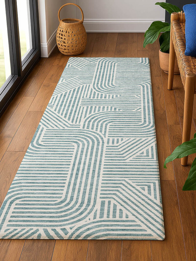 The Reserve TR14 Teal 2'3" x 7'6" Rug image number 1