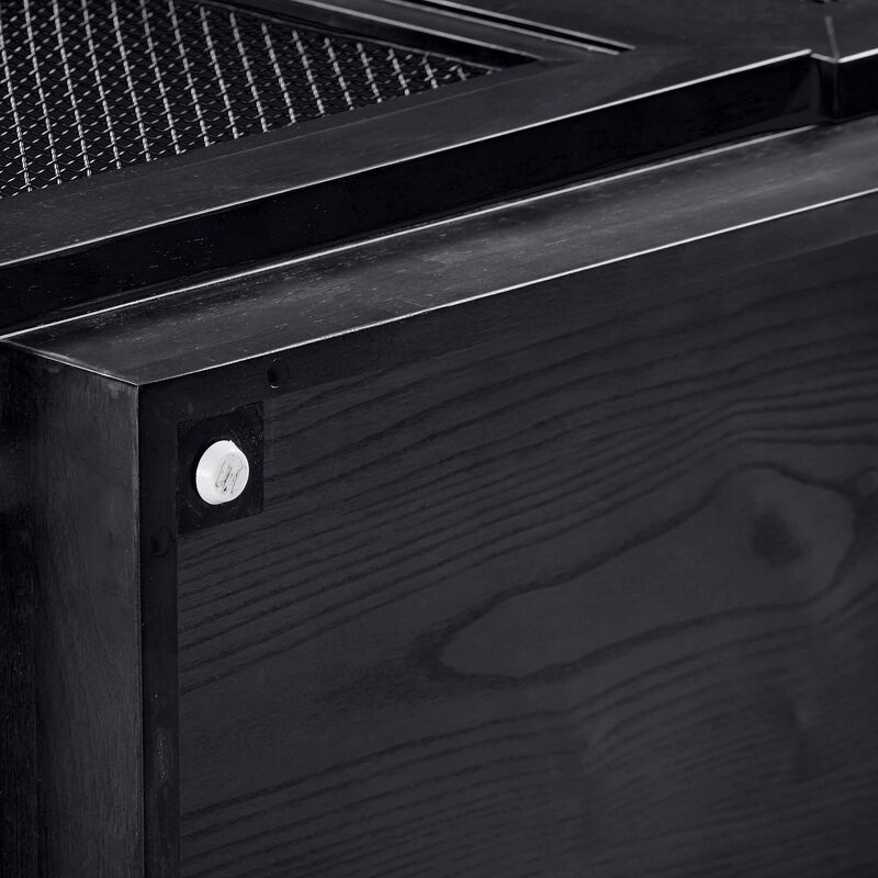 TOV Nolan Black Wood Media Console, 72.2" W x 32.3" H image number 8