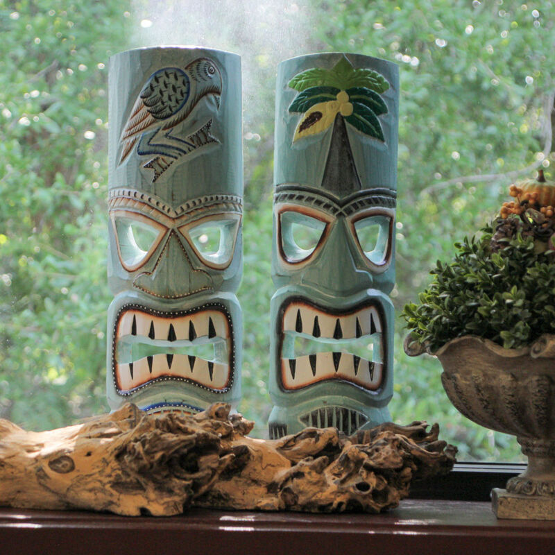 Parrot & Palm Tree Tiki Mask - Set of 2 - 20" High image number 8