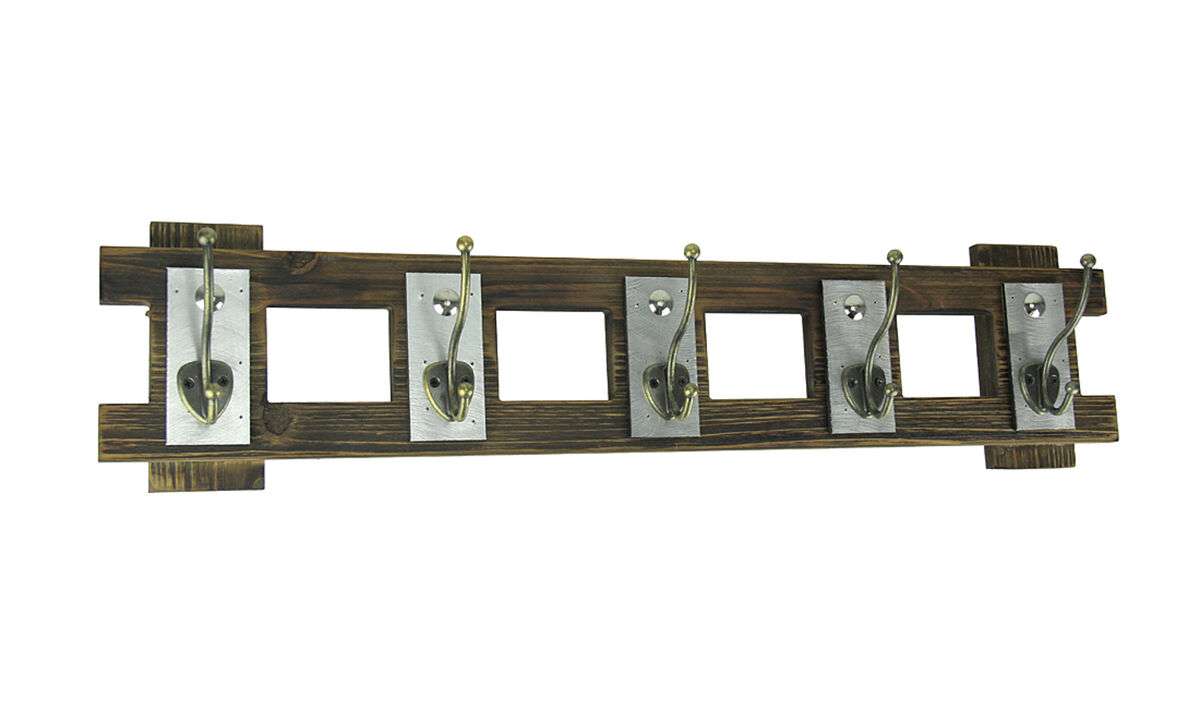 Rustic Contemporary Cutout Wood Hat Hook Wood Wall Hanging