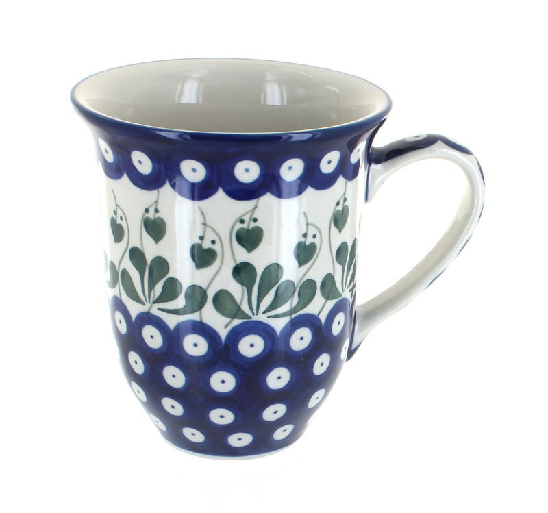 Blue Rose Polish Pottery Day Lily Bouquet Large Coffee Mug