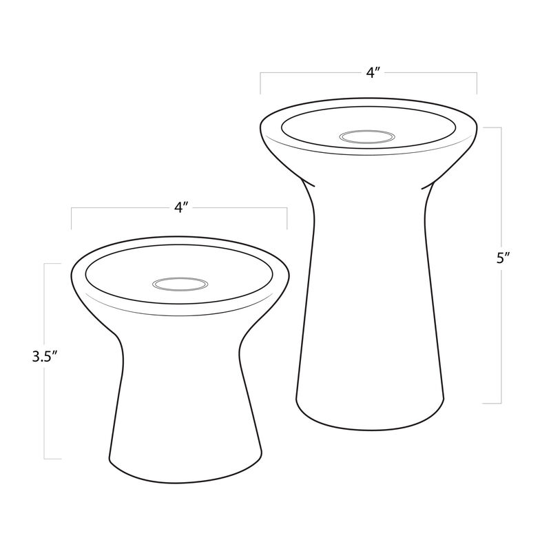 Klein Marble Candle Holder Set