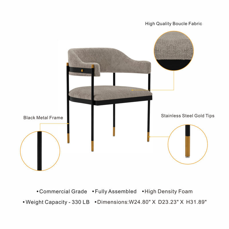 Lia Brown Dining Arm Chair