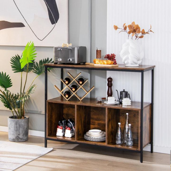 Hivvago Modern Kitchen Buffet Sideboard with 3 Compartments