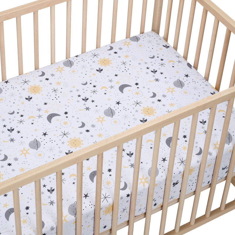 Bedtime Originals Celestial Moon/Stars 2-Pack Fitted Crib/Toddler Sheet Set
