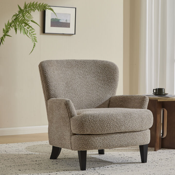 Merax Contemporary Boucle Fabric Club Chair