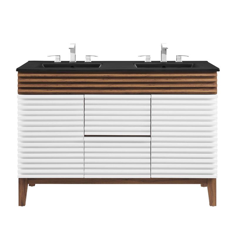 Render 48" Double Sink Bathroom Vanity image number 3