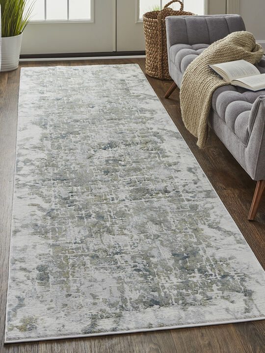 Atwell 3146F Green/Gray/Ivory 3' x 10' Rug