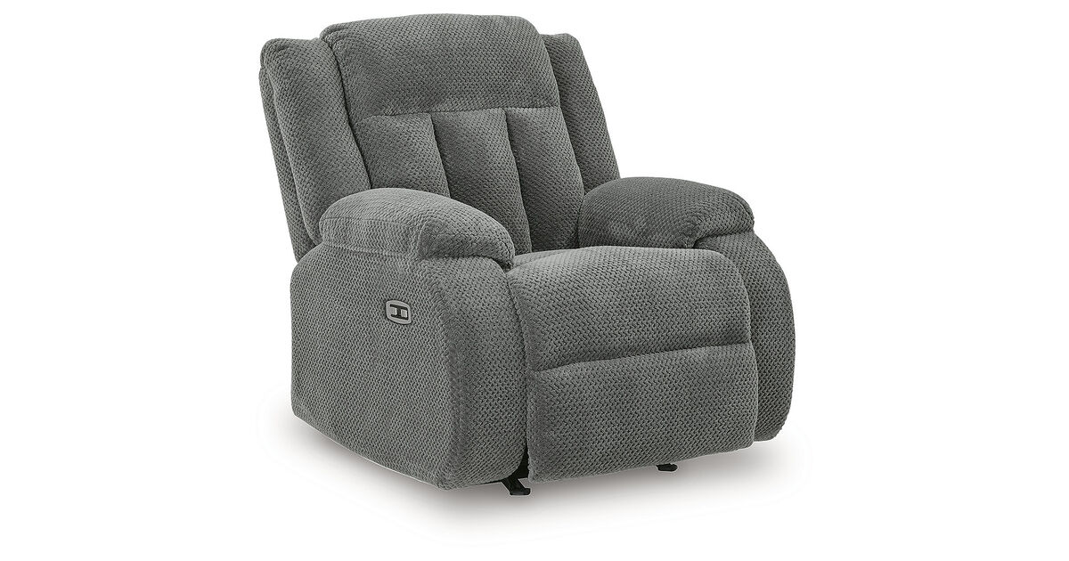 Greely Bend Power Recliner in Grey