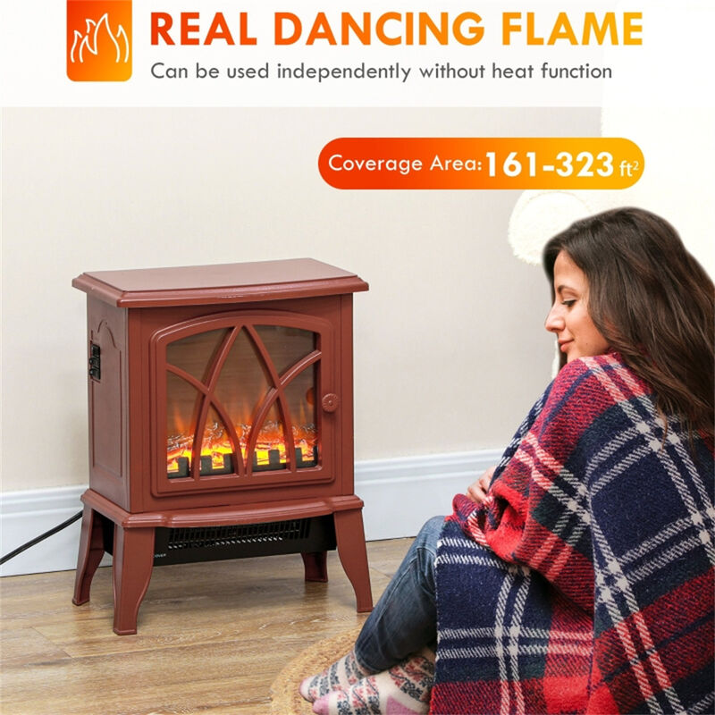 Contemporary Electric Fireplace Heater &ndash; Realistic Flame with Adjustable Heat image number 3