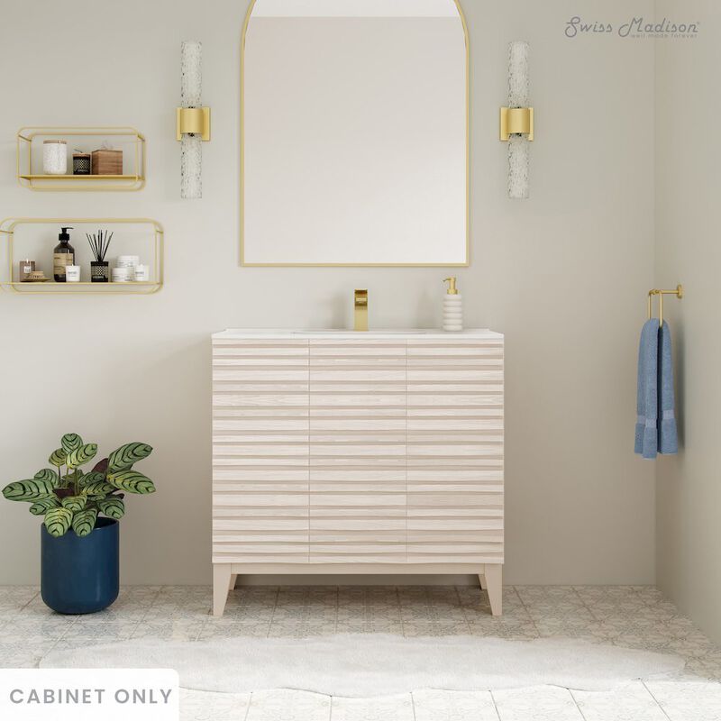 Swiss Madison Cascade 36" Bathroom Vanity in Black Cabinet Only image number 1