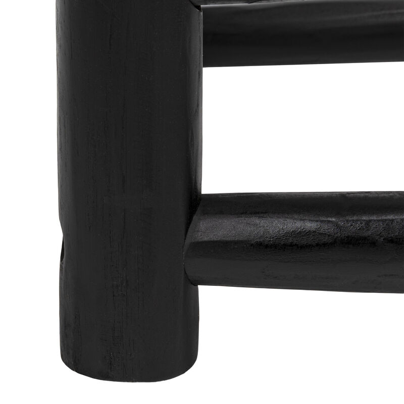 Chuck Coastal Bohemian Handcrafted Indoor/Outdoor Teak Wood Accent Stool image number 5