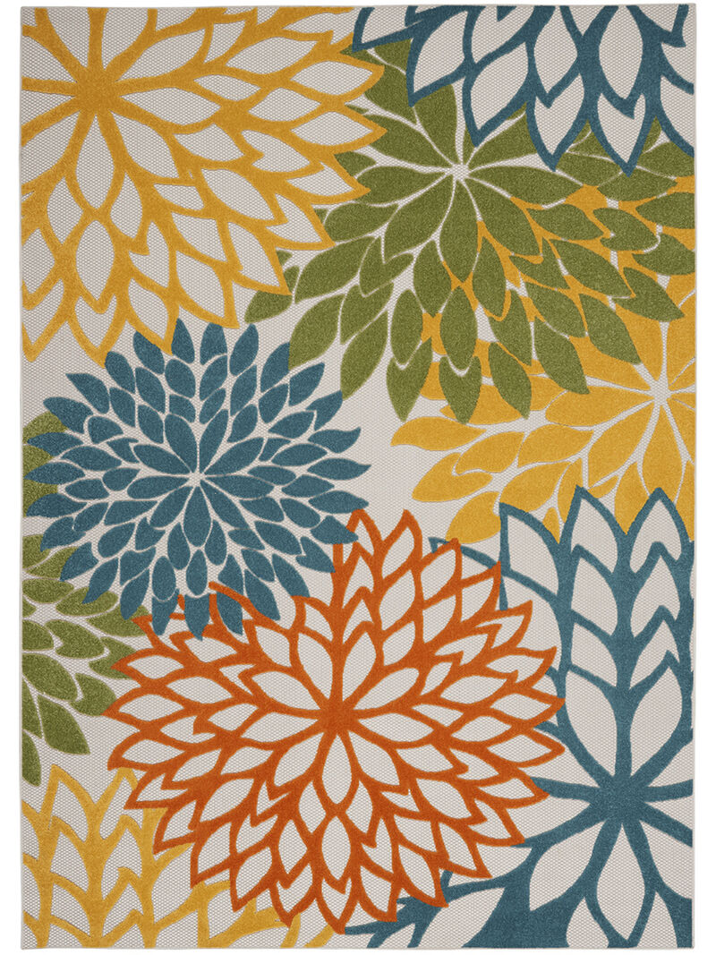 Aloha ALH05 Turquoise/Multicolor 3'6" x 5'6" Rug