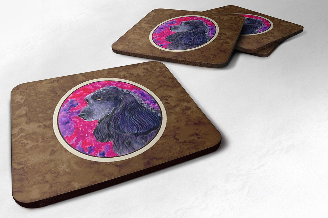 Caroline's Treasures SS8659FC Cocker Spaniel Foam Coasters (Set of 4), 3.5 H x 3.5 W, Multicolor