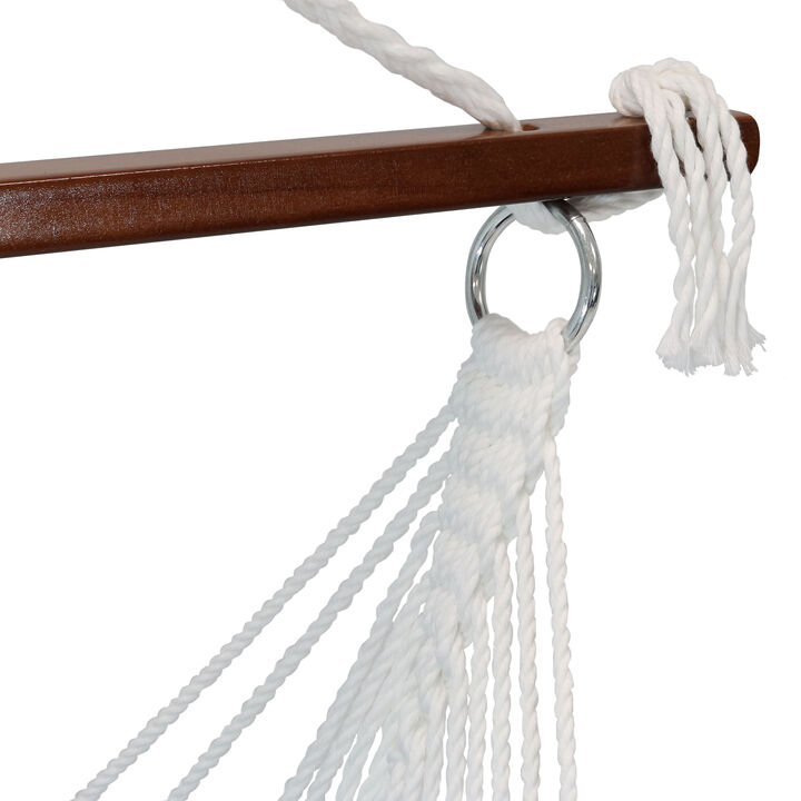 Sunnydaze Polyester Fabric Victorian Hammock Chair with Cushion