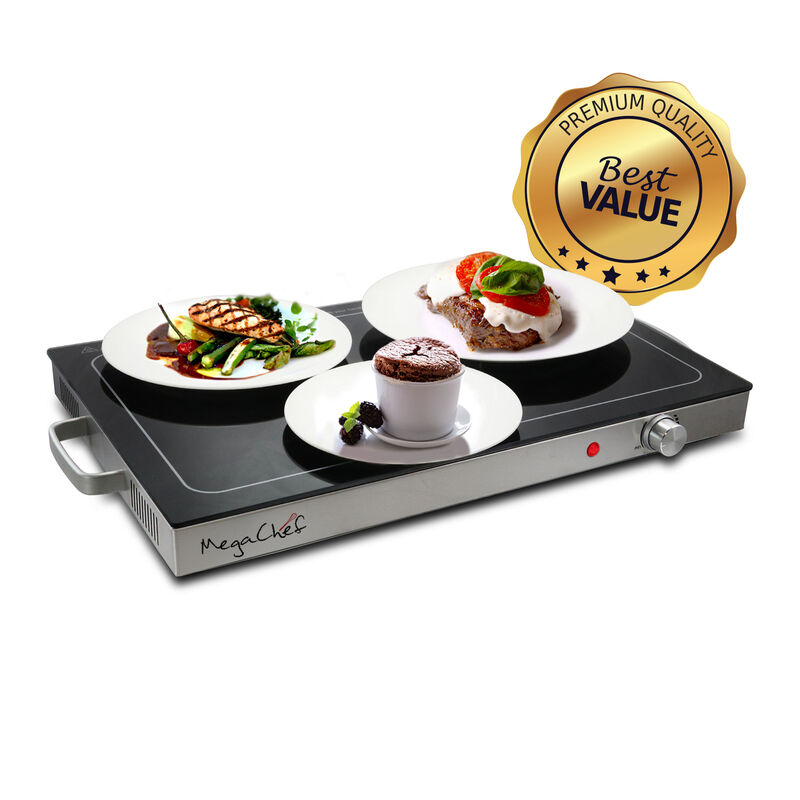 MegaChef Electric Warming Tray, Food Warmer, Hot Plate, With Adjustable Temperature Control, Perfect for Buffets, Banquets, House Parties
