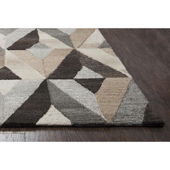 Hand Tufted Cut & Loop Pile Wool Rug, 8' x 10'