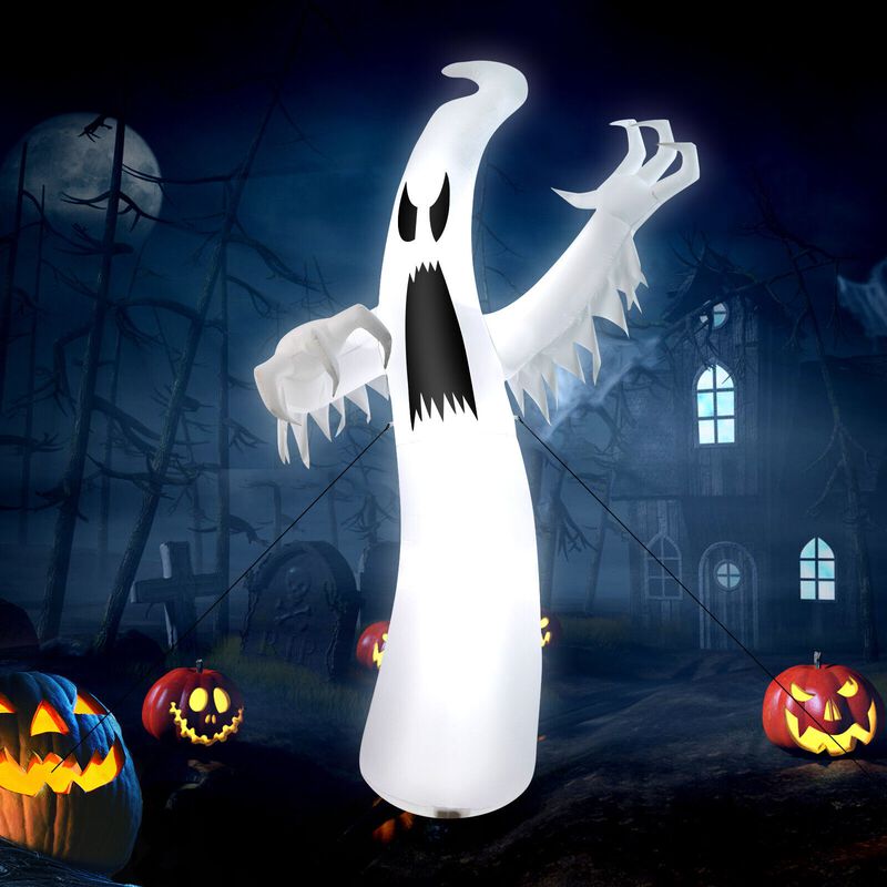 12 Feet Halloween Inflatable Ghost with LED Lights image number 1