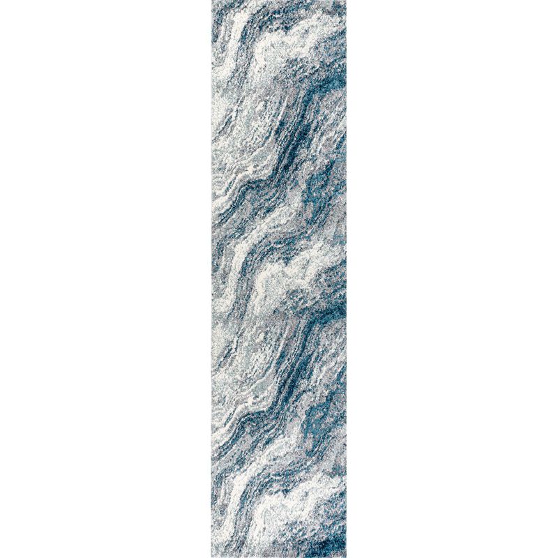 Kassia Contemporary Glam Abstract Marble Area Rug