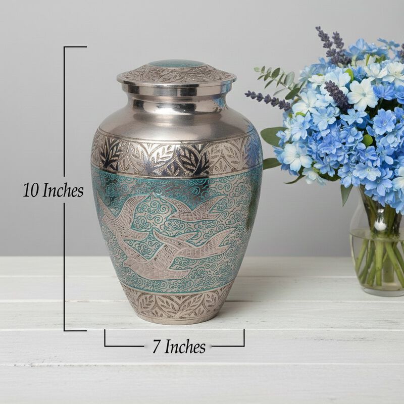 Memorial URN with bird design image number 1