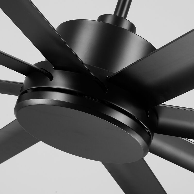 100" Oversized Industrial 8 Reversible Black Aluminum Blades Ceiling Fan with Remote for Garage, Warehouse, Porch, or Living Room image number 8
