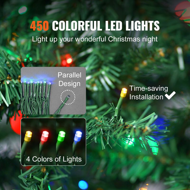 6.5FT Artificial Christmas Tree with Multi Color LED Lights Full Shape image number 5