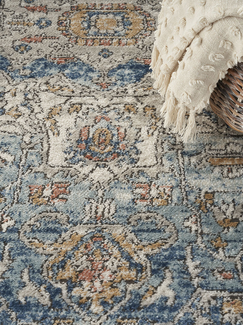 Quarry QUA11 Ivory/Blue 5'3" x 7'3" Rug image number 8
