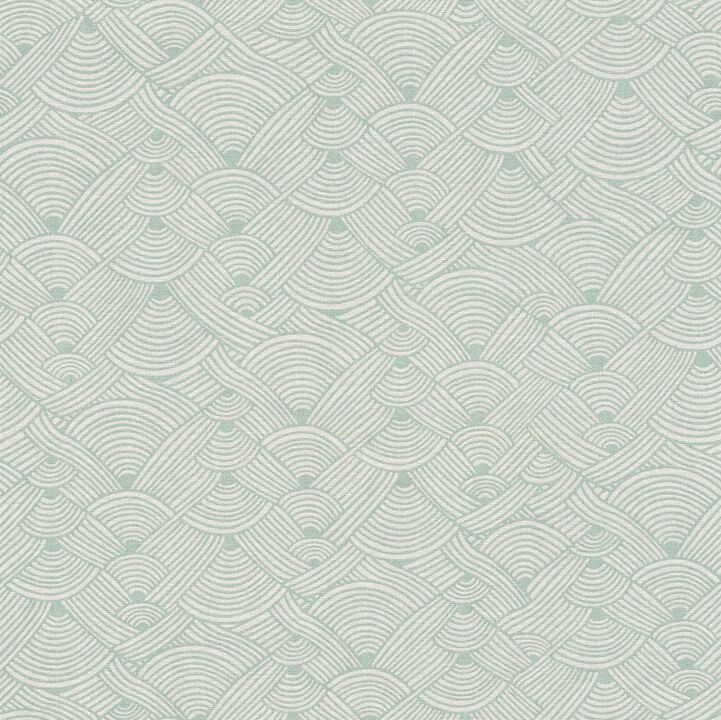 Fusion Geo Swirl Motif Green Wallpaper FS72002
