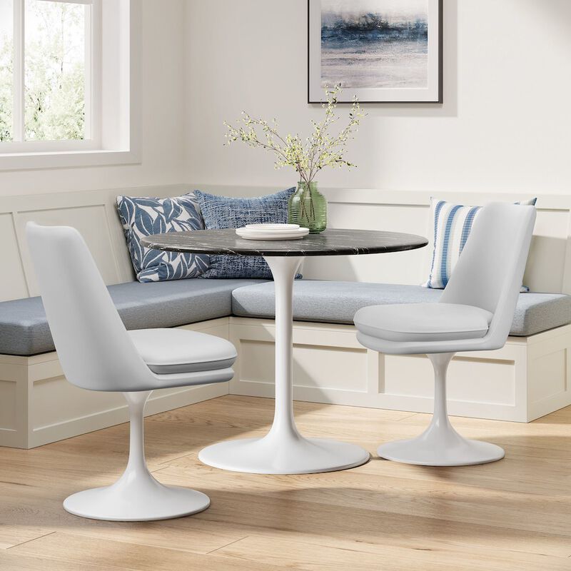 Lippa Swivel Dining Vegan Leather Side Chair image number 7
