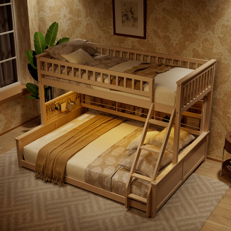 Merax Wooden Convertible Bunk Bed Series  LED RGB Light image number 5
