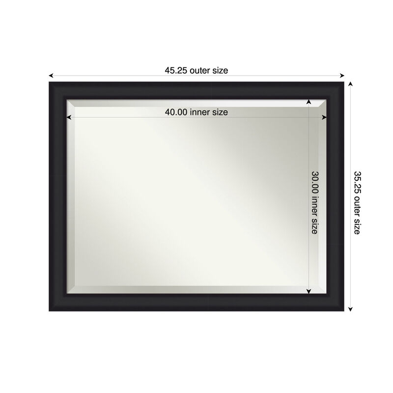 Oliver Beveled Wood Framed Wall Mirror image number 4