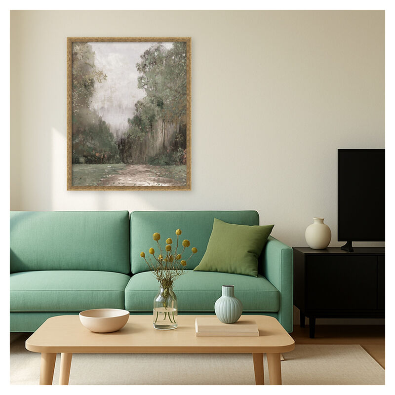 Misty Garden Pathway by PI Studio Framed Canvas Wall Art image number 4