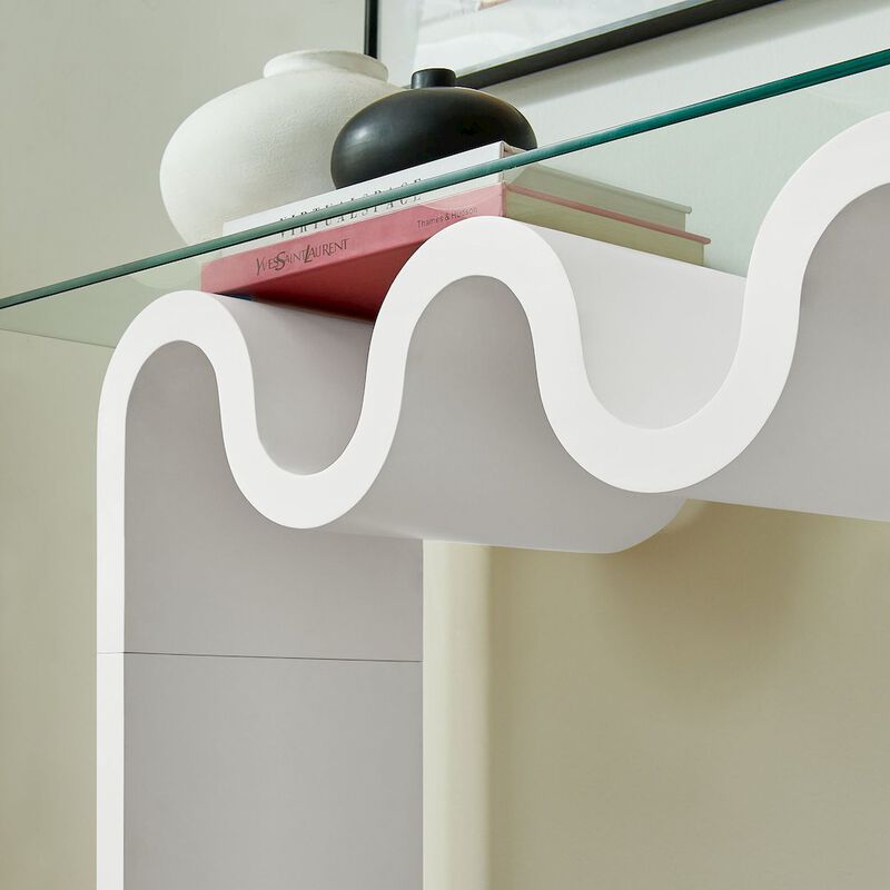 Ondine Glass Top 50" Console Table image number 8