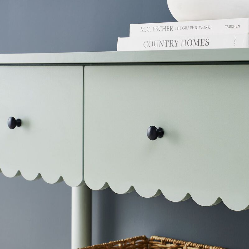 Emmeline 3-Drawer Scalloped Console Table image number 7