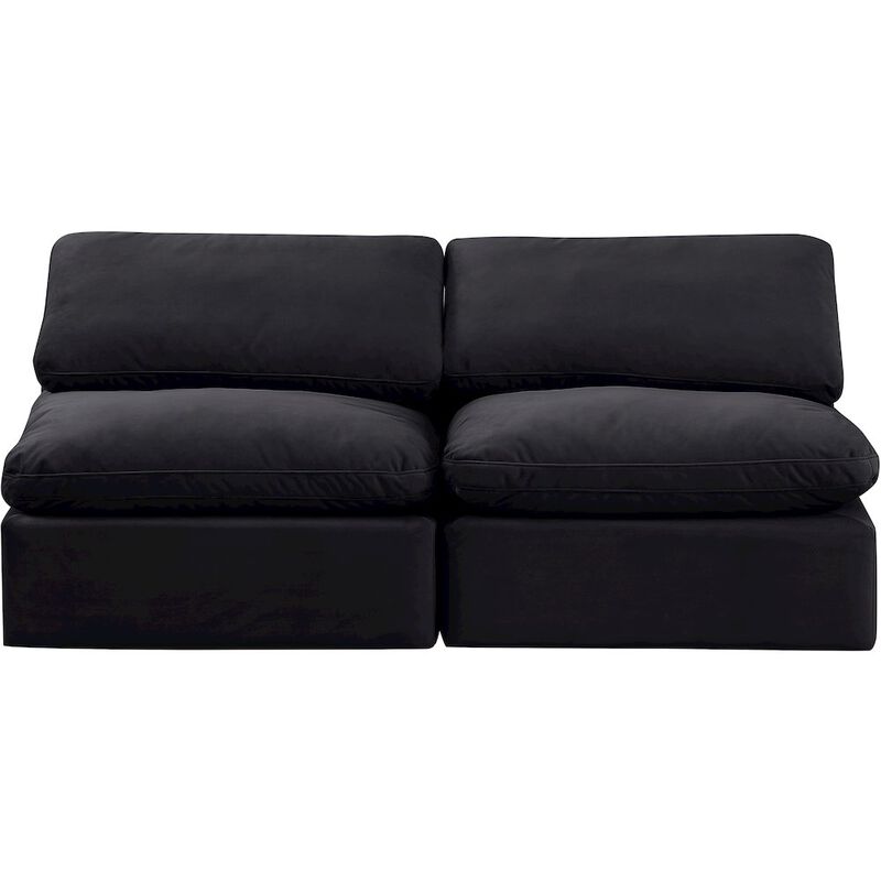 Meridian Furniture Indulge Black Velvet Modular Sofa
