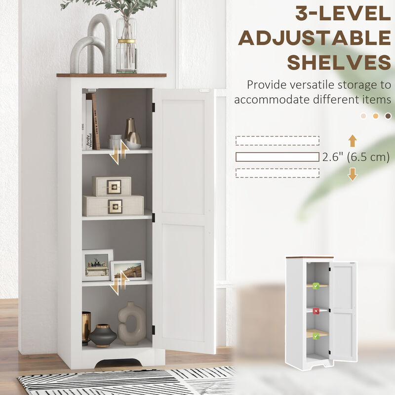 Freestanding Kitchen Storage Cabinet With Shelves And Doors For Extra Pantry Space