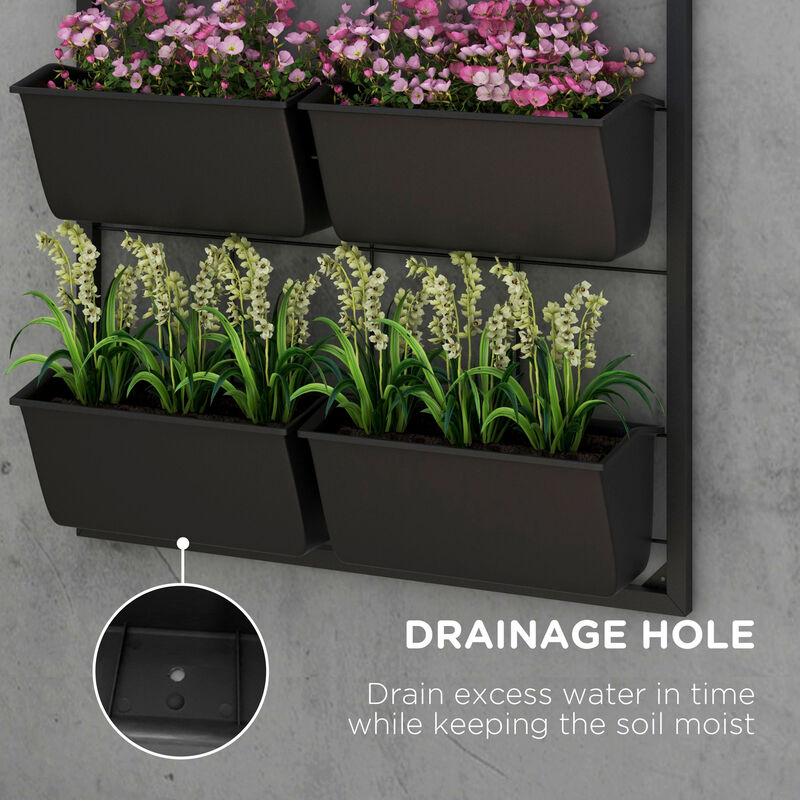 Hivvago 3-Tier Wall Hanging Planter with 6 Pots image number 5