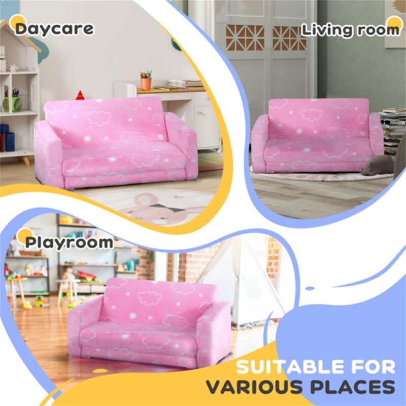 Kids' Sofa Cozy Upholstered Couch for Toddlers & Children&rsquo;s Playroom, Bedroom & Living Room