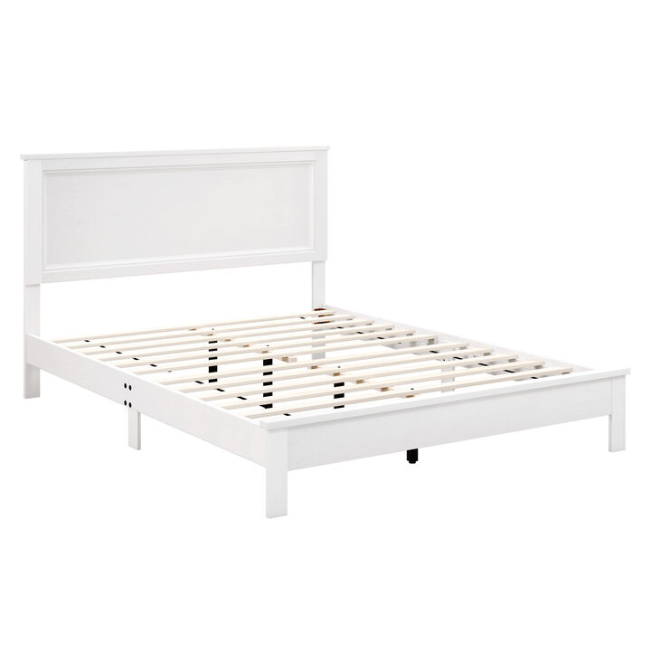 Platform Bed Frame with Slats and High Headboard for Bedroom Setup