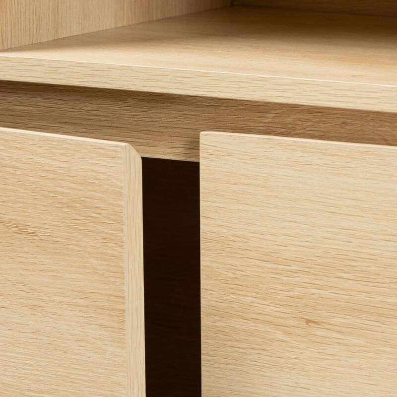 Baxton Studio Danina Japandi Oak Brown Finished Wood Bookshelf image number 5