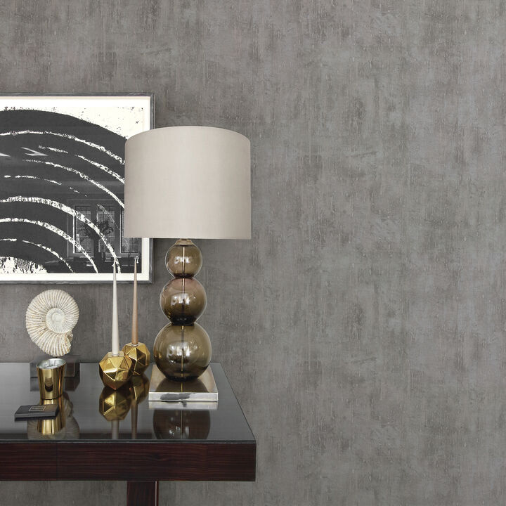 Ara Pewter Distressed Texture Wallpaper