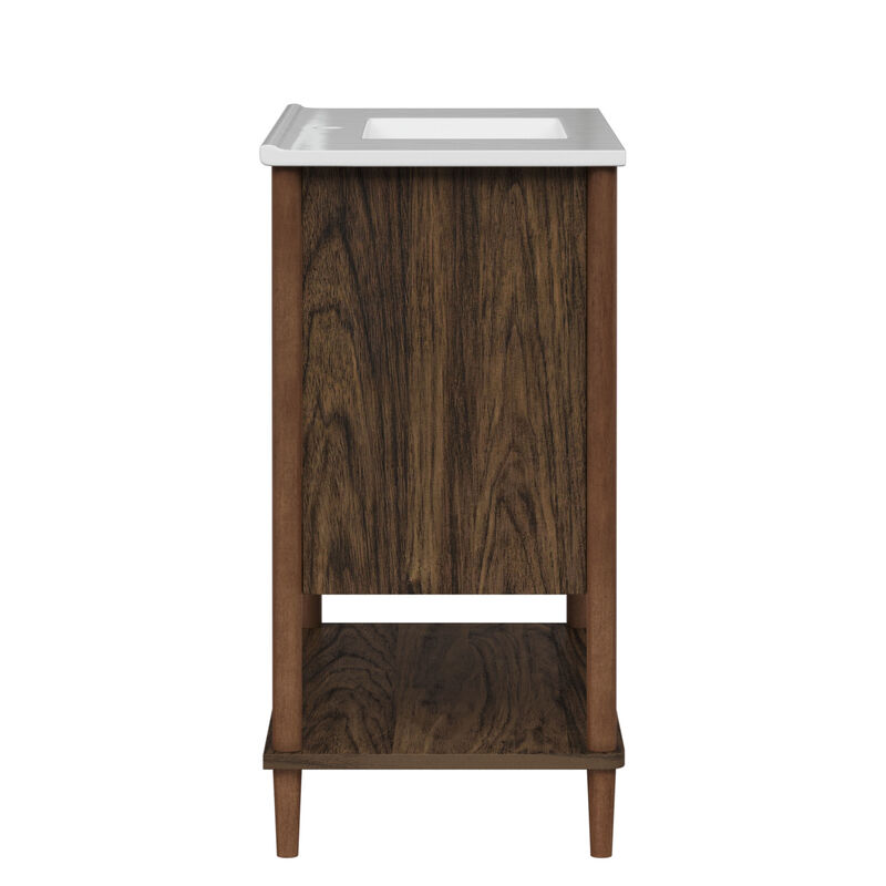 Ellery 36" Single Bathroom Vanity with Two Drawers, Walnut image number 7
