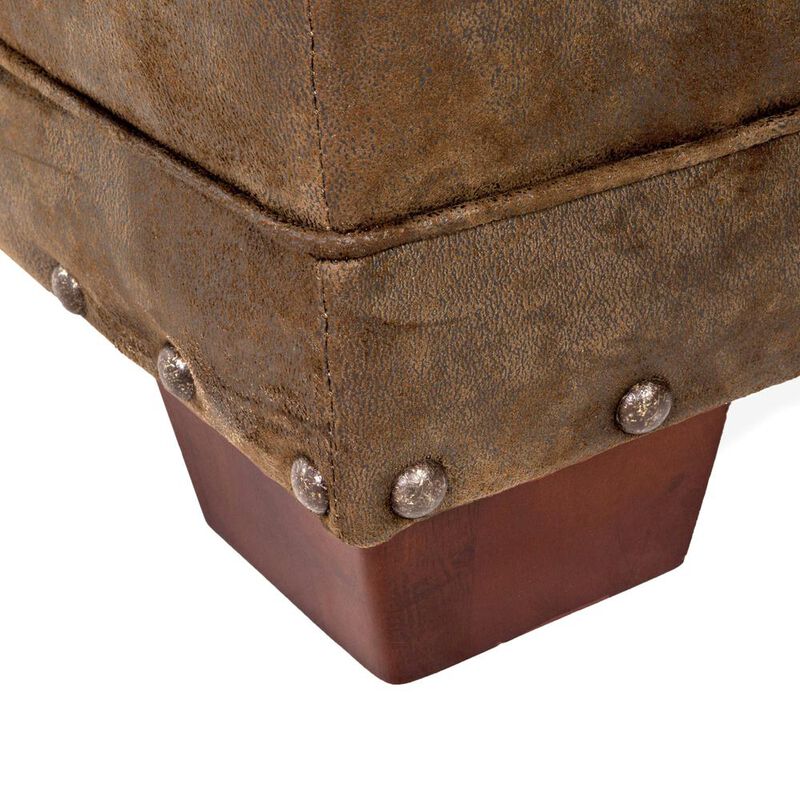 American Furniture Classics Buckskin Armchairs with Matching Ottoman