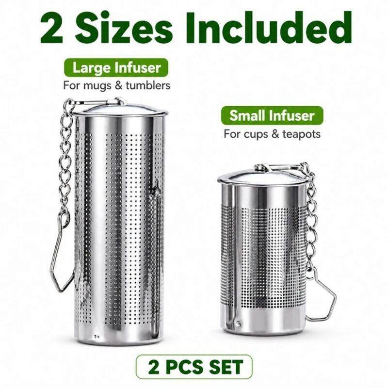 Pack of 2 Stainless Steel Tea Infuser Balls image number 2