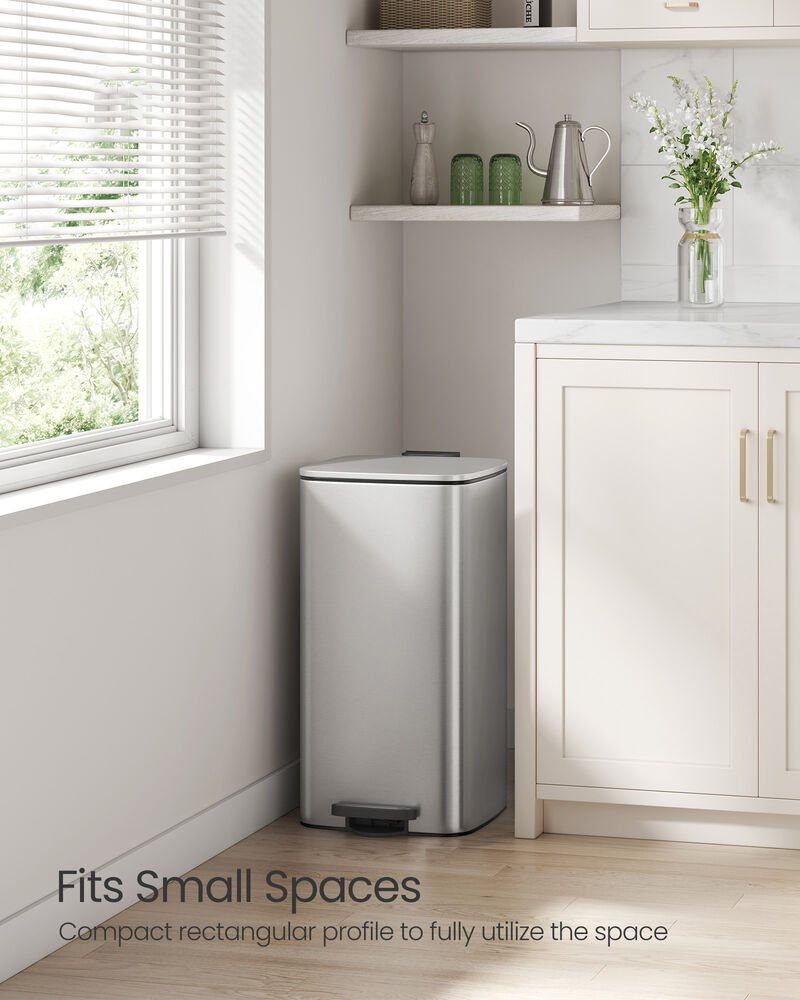 Stainless Steel Trash Can 8-Gallon (30 L) with Inner Bucket image number 4