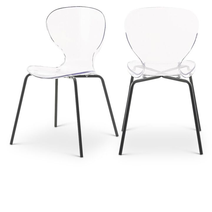 Meridian Furniture Clarion Matte Black Dining Chair, Set of 2